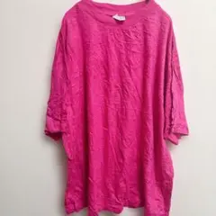 半袖Tシャツ ピンク Mサイズ クルーネックデザイン 無地 シンプル 夏服