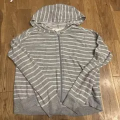 OLD NAVY オールドネイビー キッズ ボーダーパーカー グレー XL