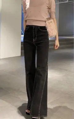 snidel スナイデル Sustainableストレッチフレアデニム パンツ