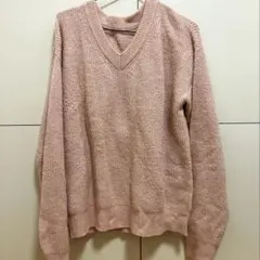 mysty woman アイスクリームVネックニット 桜色のサムネイル