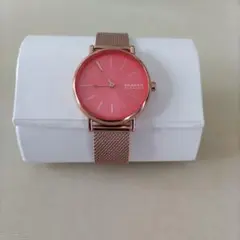 最終価格SKAGEN ピンクダイヤル 腕時計　新品未使用