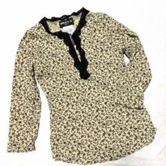 未使用 レア MORGAN DE TOI 花柄レース七分袖トップス セクシー