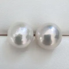 591大粒バロックパール スタッドピアス11mmシルバー925