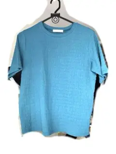 Samansa Mos2 青 半袖Tシャツ フリーサイズ