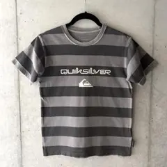 QUIKSILVER クイックシルバー ボーダー Tシャツ　140 半袖　グレーのサムネイル