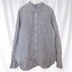【L.L.Bean】 エルエルビーン リネンシャツ 100% ストライプ Sのサムネイル