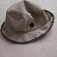 COMME CA ISM ボタン付きハット ベージュ