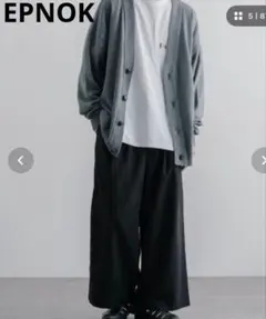 EPNOK グレー Vネック 灰色の春カーディガン