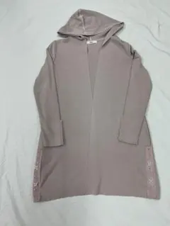 フード付きカーディガン