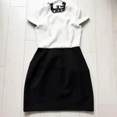 美品 Theory Tailor Crepe バイカラーワンピース 0 - メルカリ