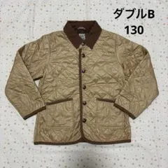 ミキハウス ダブルB キルティング コート 130 ☆ ベージュ 茶色 アウター