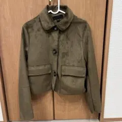 ZARA スウェード風ジャケット ブラウン xs