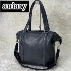 aniary アニアリ 2way トートバッグ ショルダーバッグ カモフラ柄 紺