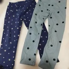 星柄・水玉柄キッズレギンスセット