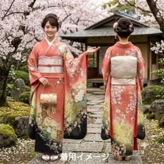 豪華振袖 花柄 薔薇 暈し染め 銀彩 正絹 逸品 トールサイズ 成人式 