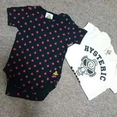ヒステリックミニ 半袖ロンパース 2セット