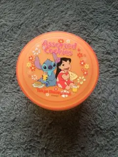 ディズニーランド　空缶　リロ&スティッチ　レトロ貴重レア　お土産　お弁当タッパー