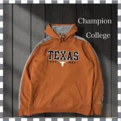 2467/チャンピオン テキサス大学 カレッジ刺繍ロゴパーカープルオーバーL