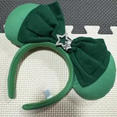 ディズニー カチューシャ 緑 グリーン ミニー サイン入り