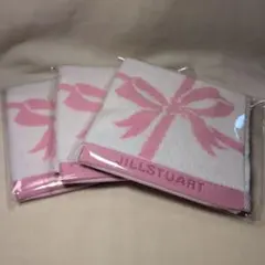 【新品】JILLSTUART リボン柄タオルハンカチ 3枚セット
