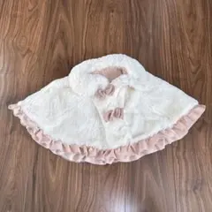 petit main フリル付きポンチョ F