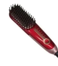 限定色　ケアライズモデルCブラシ型ヘアアイロン B-50 ピアノレッド