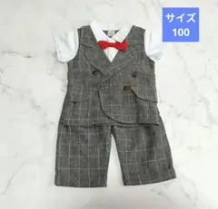 【新品未使用】フォーマル　スーツ 半袖 男の子　サイズ100