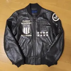 AVIREX レザージャケット レア 高級感 M ブラック　ゴートレザー