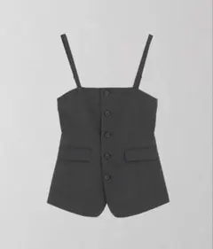 【美品】  LOEFF / ロエフ | ギャバジン ベスト | ブラック | レディース 美品】 LOEFF / ロエフ | ギャバジン ベスト | ブラック | レディース