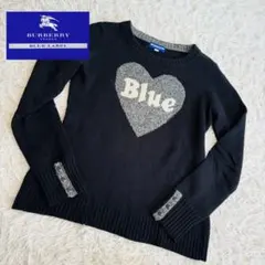 美品☆バーバリーブルーレーベル　ニット　ハイネック　ホースロゴ　チェック　M バーバリーブルーレーベル ハイネック ニット ノバチェック