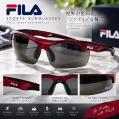 FILA スポーツサングラス レッド