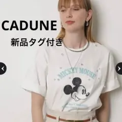 CADUNE ミニーマウス/パールTシャツ ホワイト - メルカリ