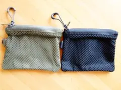 ♪送料込み♪ 無印良品 ダブルファスナーケース Sサイズ カーキ＆ブラックのサムネイル
