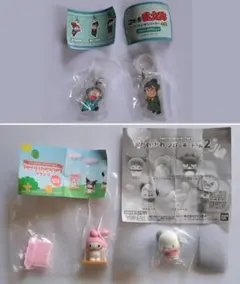 4点　サンリオキャラクターズ マイメロディ、忍たま乱太郎アクリルゆらゆら