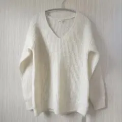 PROPORTION BODY DRESSING （F）長袖 ニット Vネック