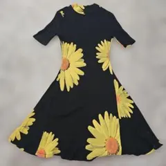 Desigual ひまわりプリント ミニワンピ