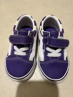 VANS 키즈 스니커즈 체크무늬 플래그 퍼플