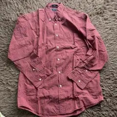 NAUTICA チェック柄 ボタンダウンシャツ M海外サイズ