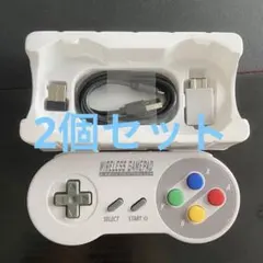 スーパーファミコンミニ・PCなどに 充電式ワイヤレスコントローラー 2個セット