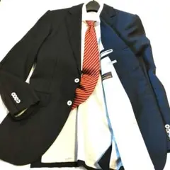 Italy製最高級生地カノニコテーラードジャケット ブラック　ストライプ