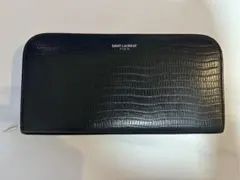 SAINT LAURENT PARIS 長財布 ラウンドファスナー ブラックのサムネイル
