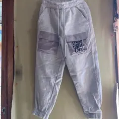 RUFF LOGグレー カジュアルパンツ