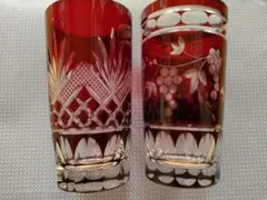 切子グラス2個セット