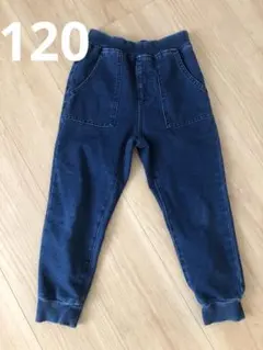 GU インディゴカットソージョガーパンツ 120
