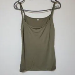 レディース　Ｌサイズ　肌着　インナー　キャミソール　カーキ