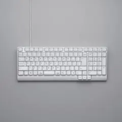 新品未使用 ELECOM TK-P05FWH PS/2接続 キーボード 白のサムネイル