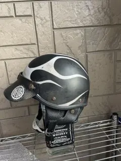 XXL 新品未使用　ポリヘル　ヘルメット アイボリーエイジング黒フレア　バイク RIDEZ（バイク） 特典付き RIDEZ ライズ XXヘルメット デザイン