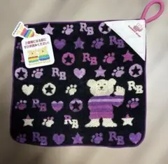 レインボーベア　ループ付きハンドタオルタオル　約24×25.5cm