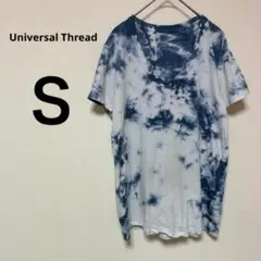 Universal Thread タイダイ柄 Vネック Tシャツ S ブルー