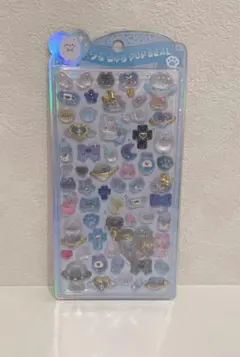 【国内正規品】うるちゅるポップシール　青　ブルー　うさぎ　宇宙　ボンボンドロップ